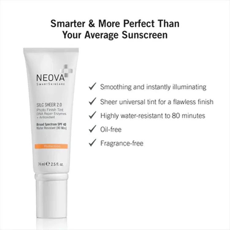 Silc Sheer 2.0 SPF 40 available online from Mia Bella Aesthetics in Middletown, DE