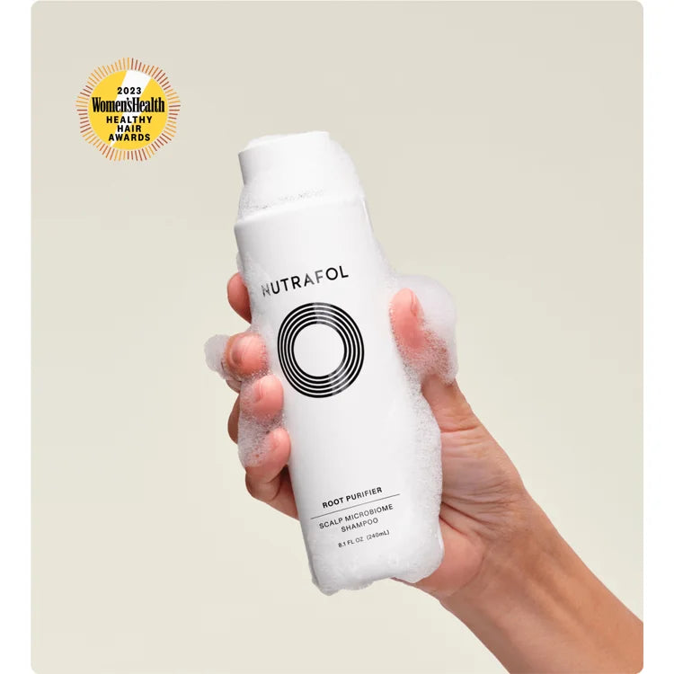 Nutrafol Root Purifier Shampoo available online from Mia Bella Aesthetics in Middletown, DE